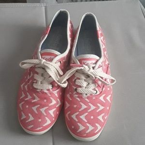 Pink and beige Keds canvas shoes